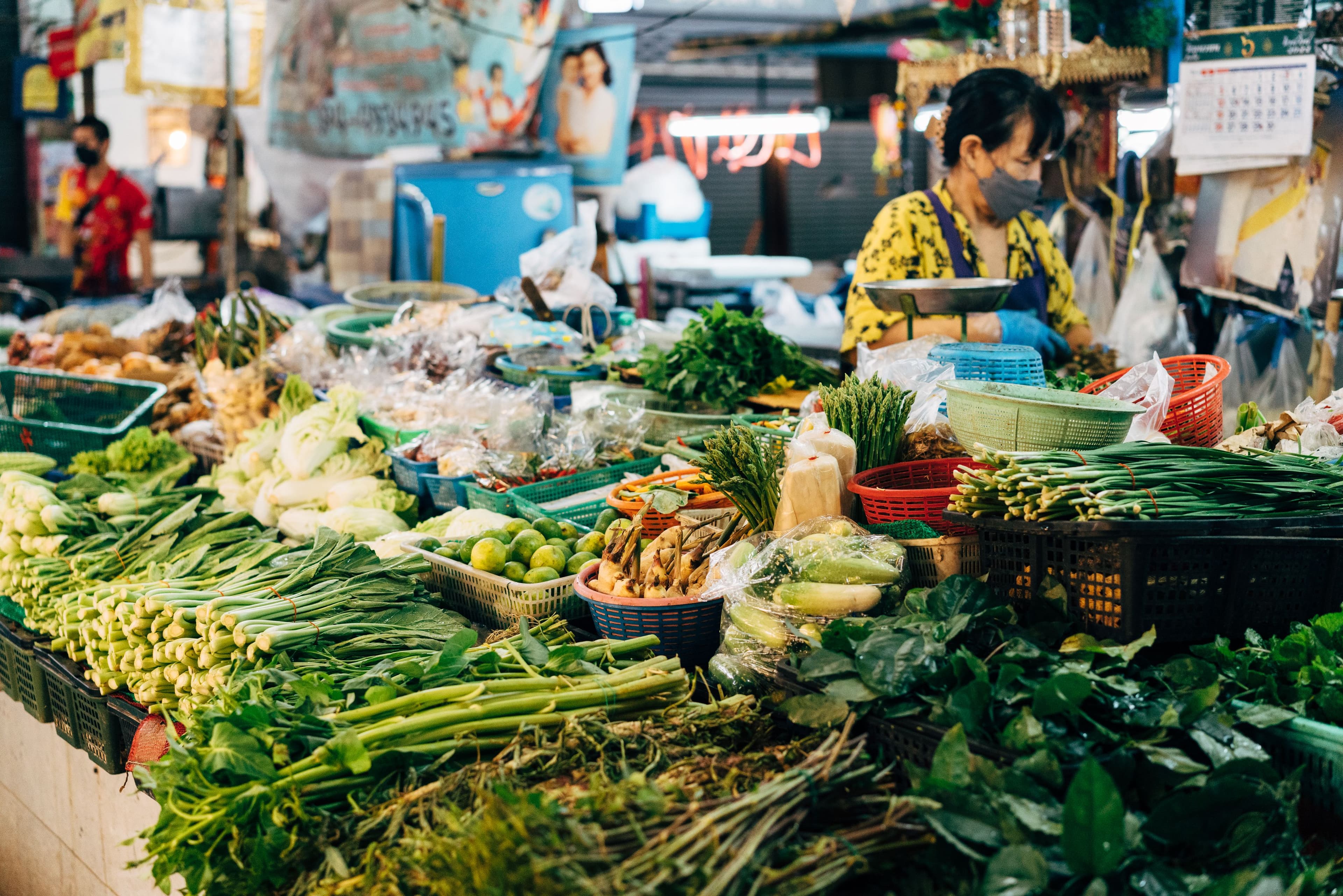 Fresh agricultural produce prepared for the marketplace
